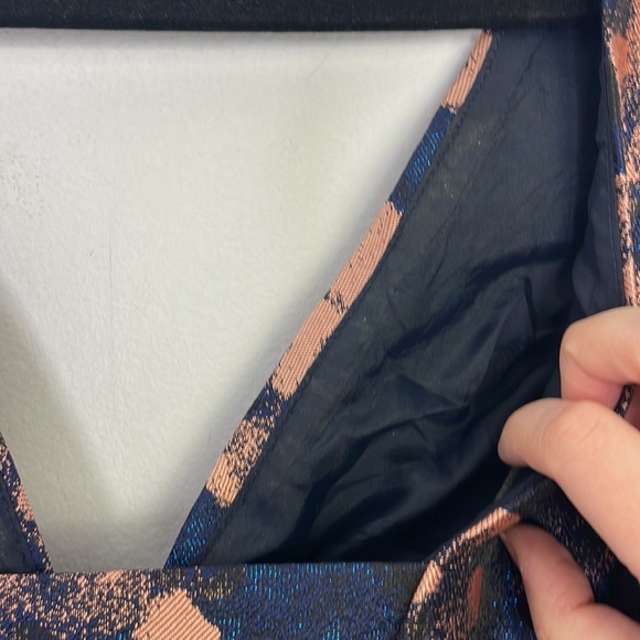 Betsey Johnson jacquard metallic floral cocktail dress - Picture 11 of 14